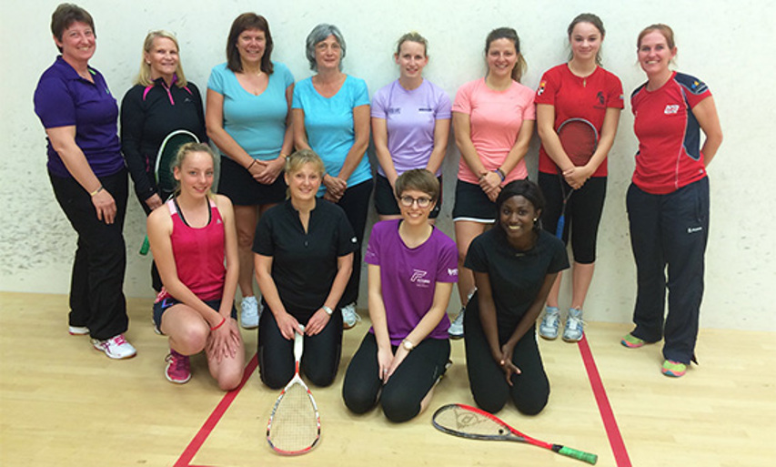 Attendees at the Women and Girls Level 1 in Coaching Squash Award