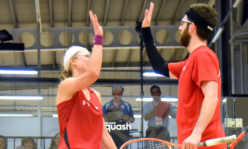 Daryl Selby and Alison Waters face New Zealand's Paul Coll and Joelle King in the final of the mixed doubles draw