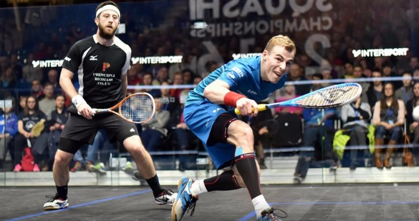 Daryl Selby and Nick Matthew played out an enthralling match that entertained thousands at their homes via a live stream