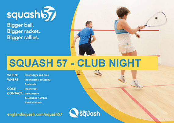 Squash 57 editable poster