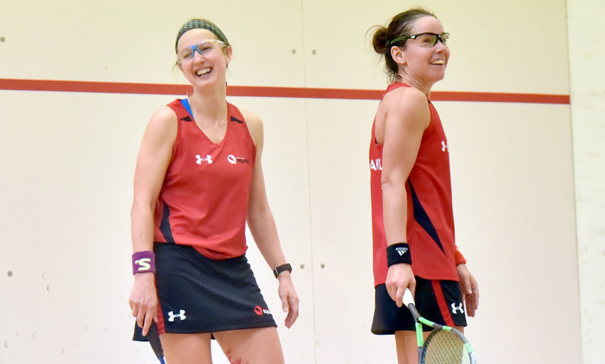 Alison Waters and Jenny Duncalf will face New Zealand's Joelle King and Amanda Landers-Murphy in the final of the women's doubles