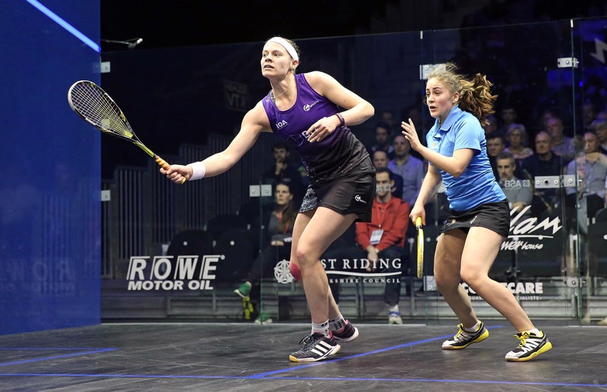 Sarah-Jane Perry and Tesni Evans  at the 2017 Allam British Open