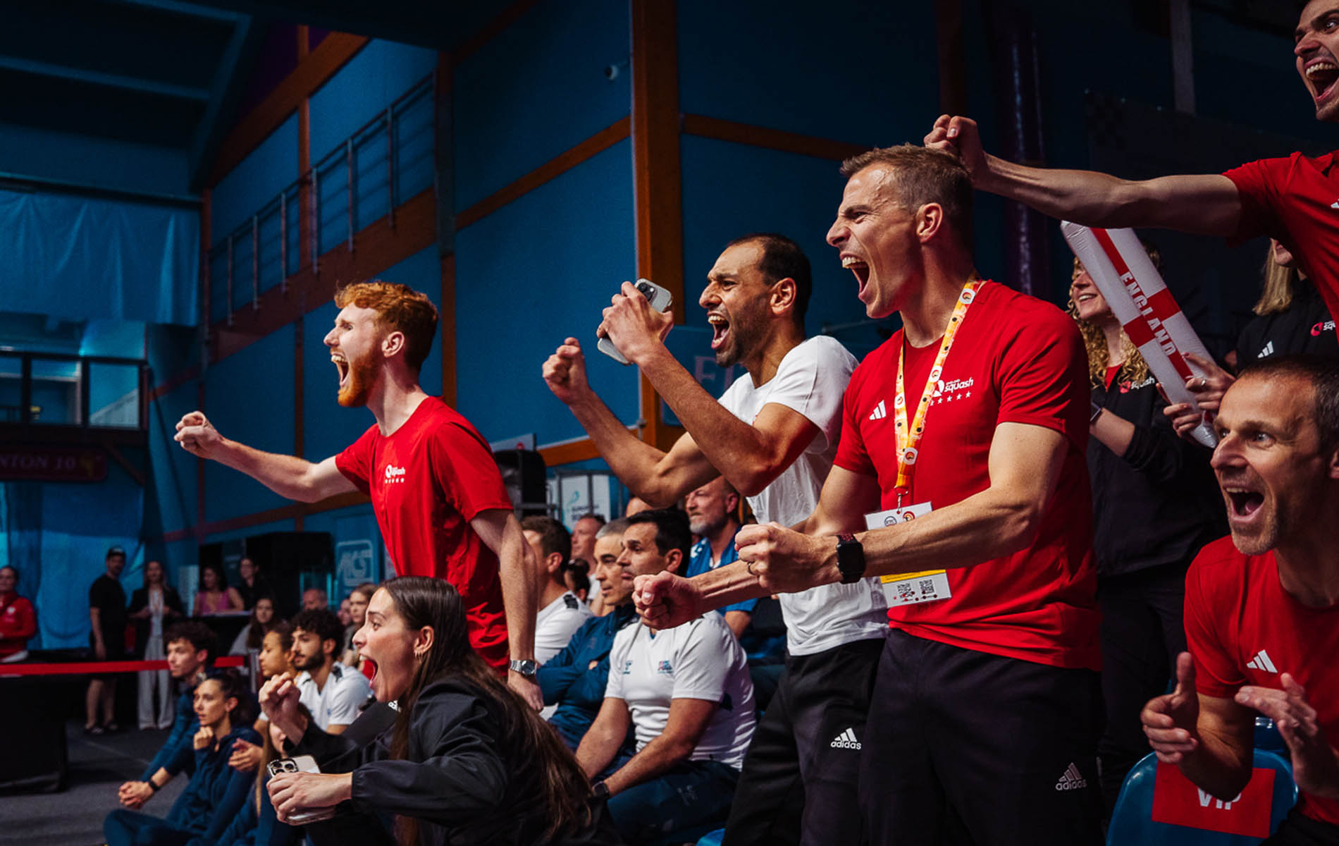 England's react to the men winning the European Team Championships 2025