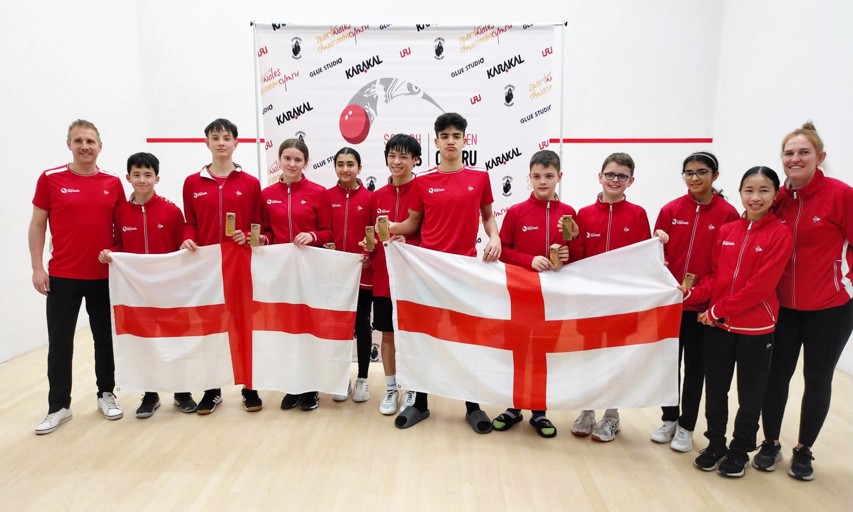 England Under 15 and Under 13s squash team