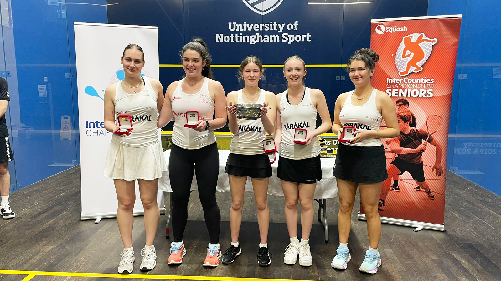 Hampshire Women celebrate their 2024 Senior Inter County Championships win.