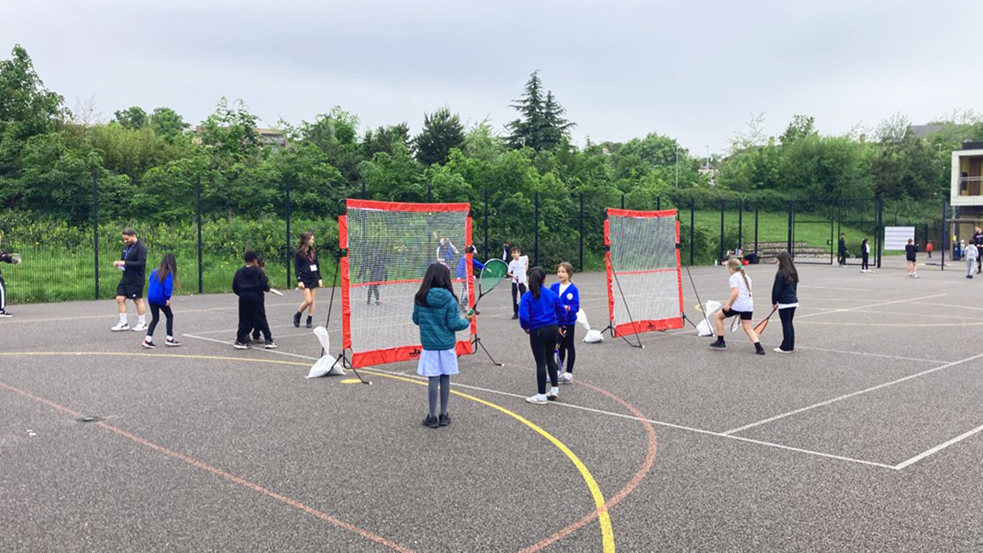 Hillingdon pupils playing squash.