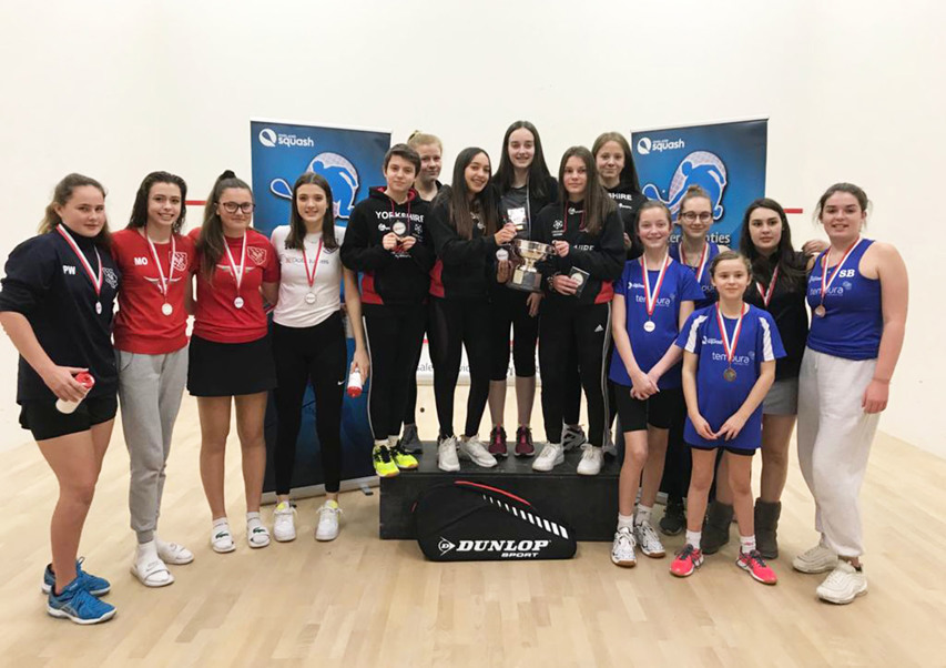 England Squash Five English counties share the spoils at the Junior
