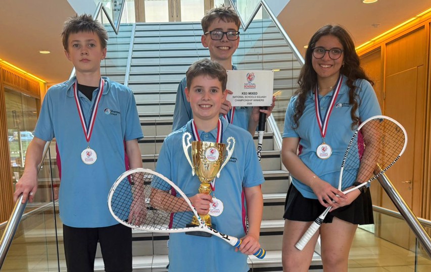 KS3 Mixed Silverdale team receive their trophy
