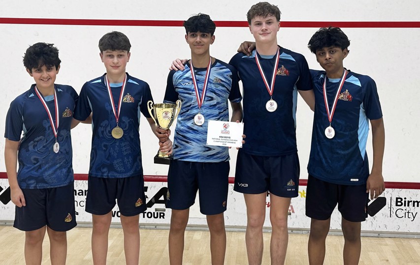 KS4 Boys King Edward's team receive their trophy