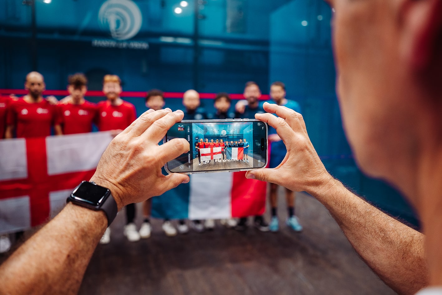 Team England Men Line up against France at Europeans 2025