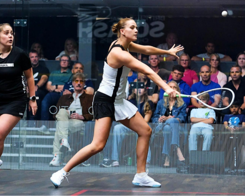Torrie Malik Hits a shot on the volley