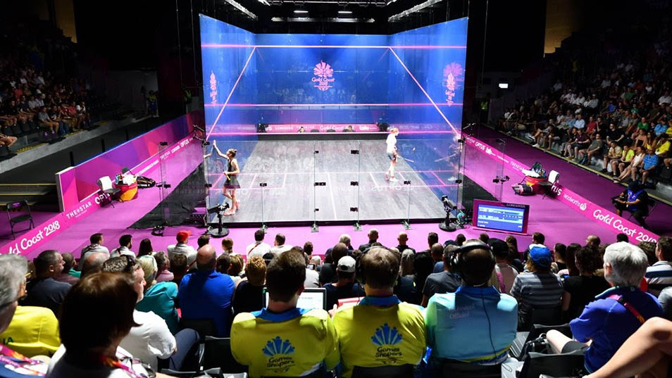 Spectators watching the 2018 Gold Coast women's singles final