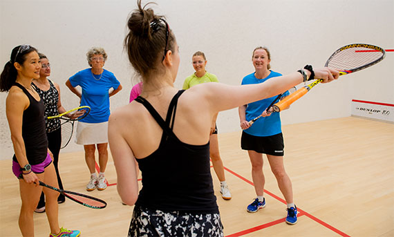 Female player with female coach