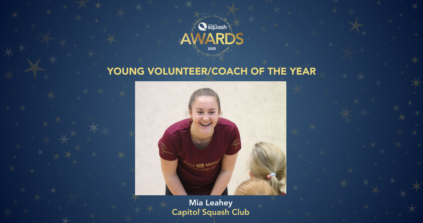 Mia Lehey - Young coach/volunteer of the year