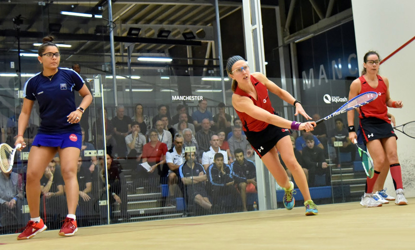 Alison Waters and Jenny Duncalf will face New Zealand's Joelle King and Amanda Landers-Murphy in the final of the women's doubles