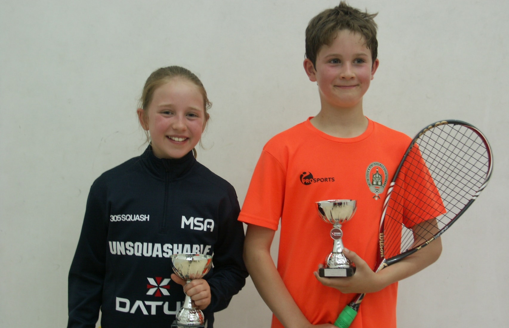 Alexander Broadbridge and Charlie McCrone won the English Under 11 Championships trophies in Sheffield