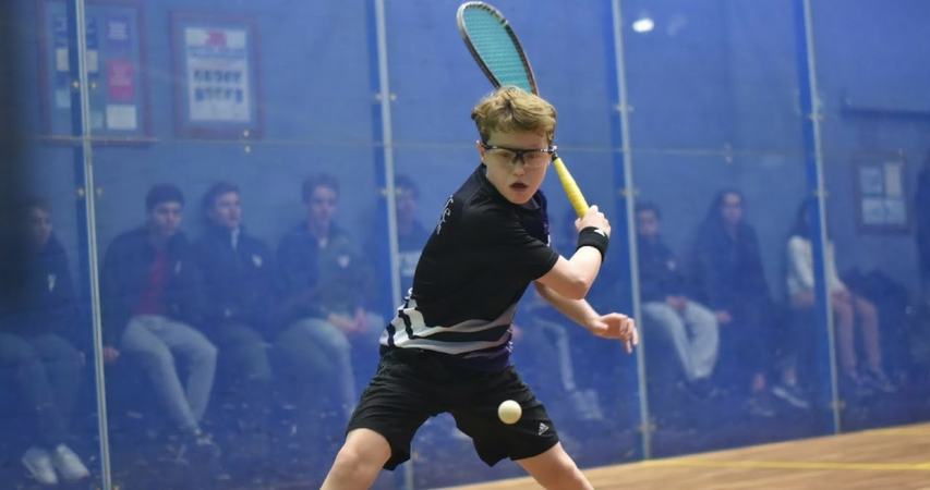 British Junior Open finalist Sam Osborne-Wylde [3/4] plays in the under-15s draw