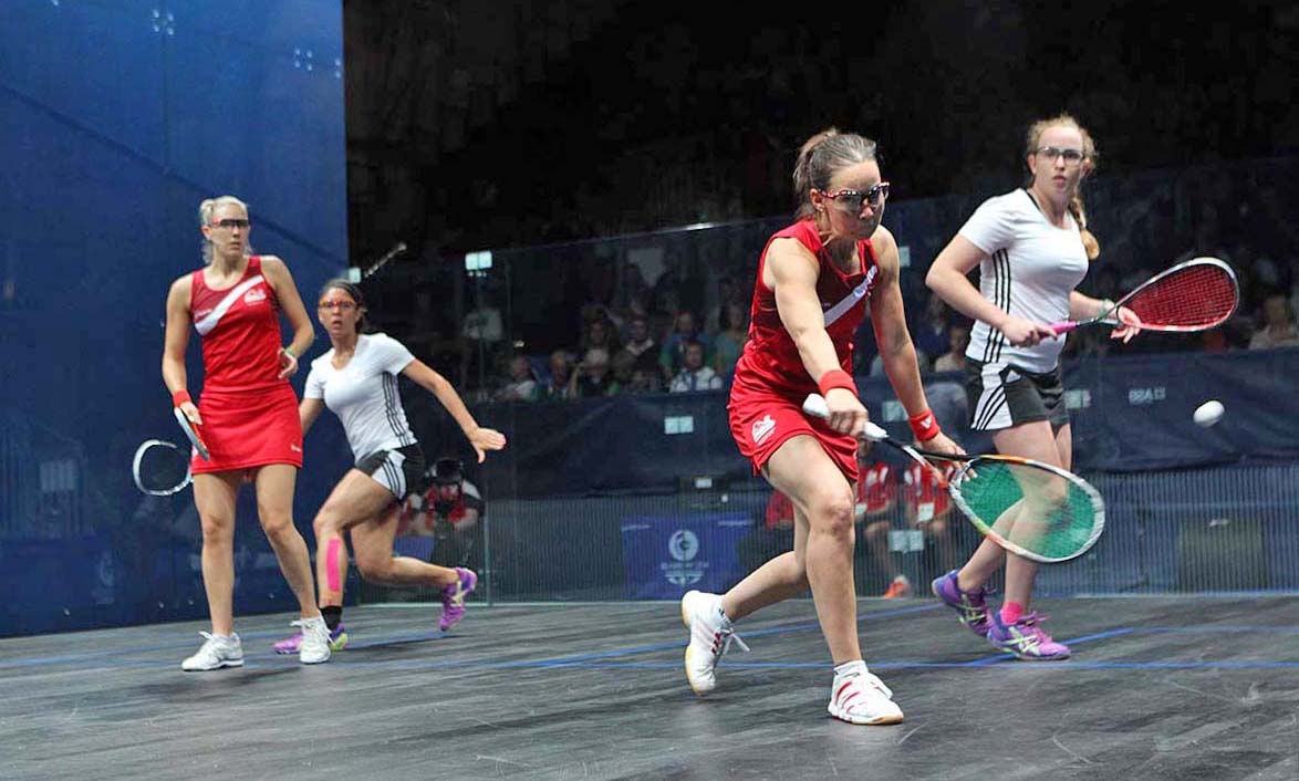 Laura Massaro and Jenny Duncalf won silver medals in the 2014 Commonwealth Games women's doubles event