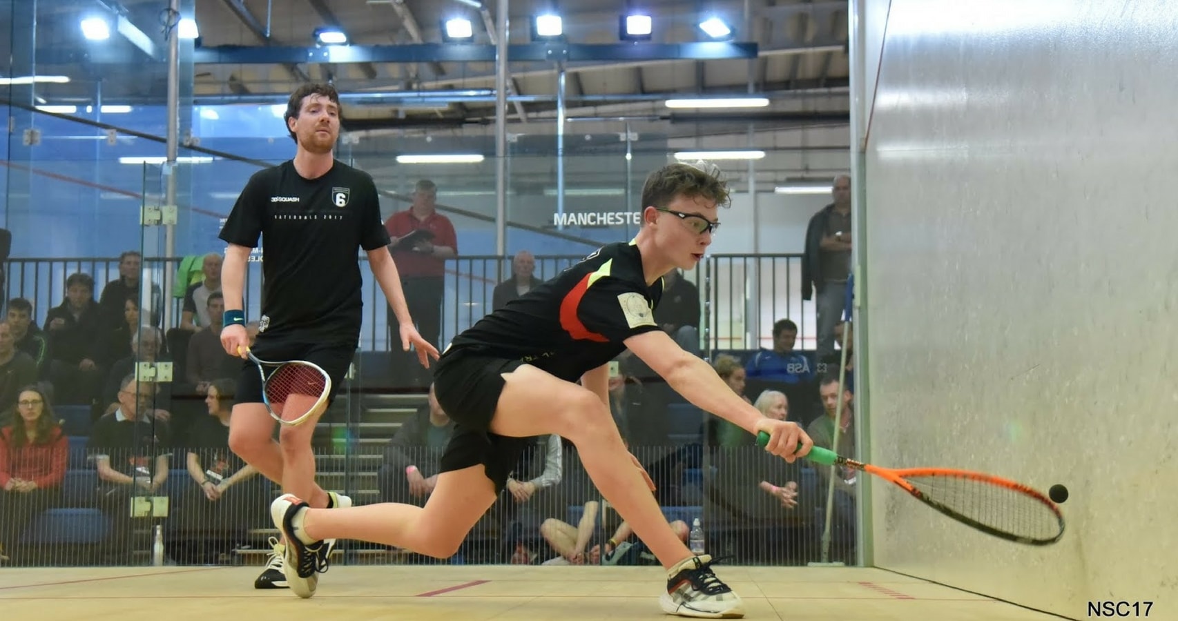 Sam Todd competed in the men's qualifying draw at the National Squash Championships in Manchester 