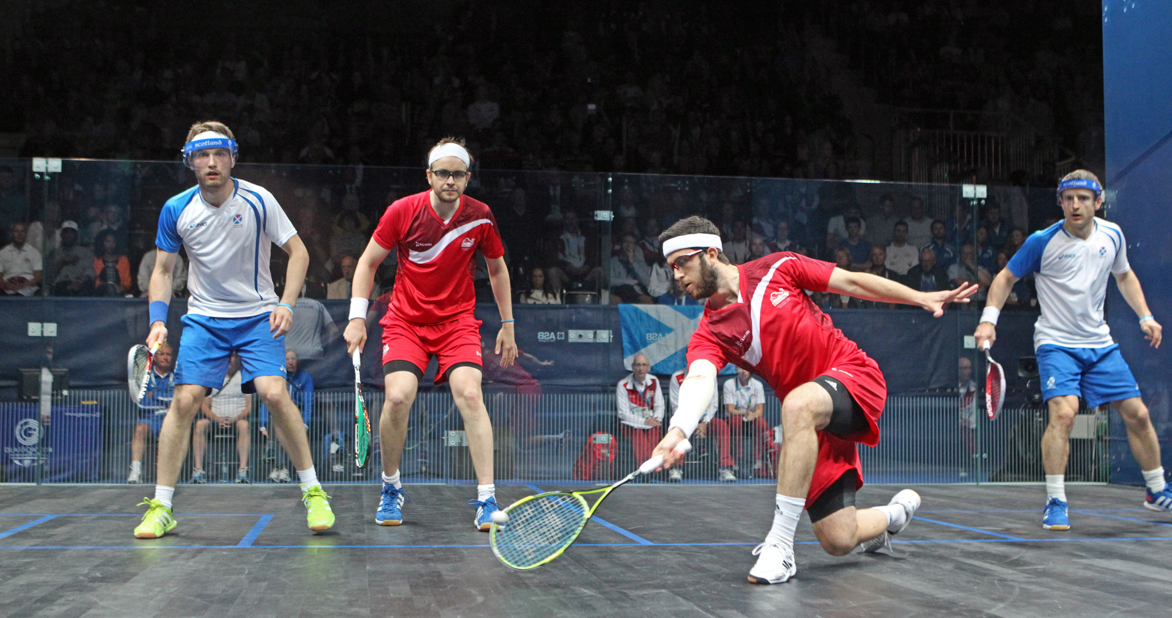 James Willstrop and Daryl Selby played together in the men's doubles event at the 2014 Commonwealth Games in Glasgow