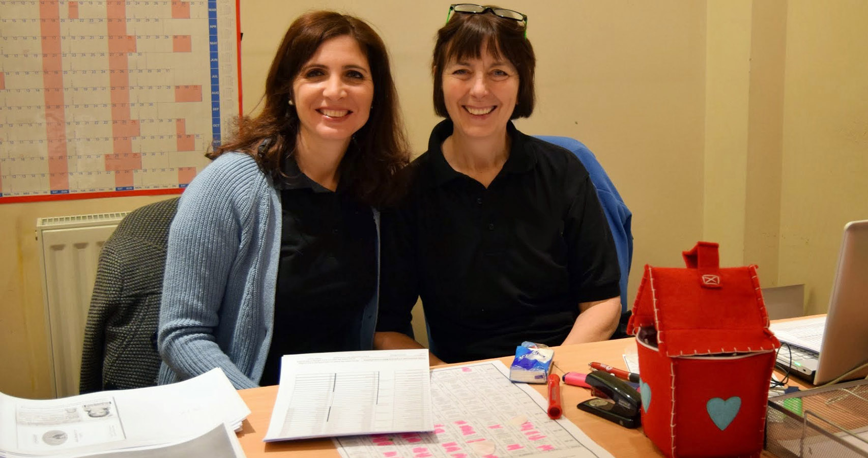 Two volunteers at the British Junior Open