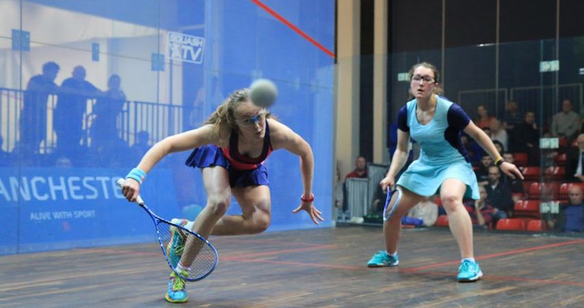Elise Lazarus defeated Alice Green in the final of the under-17 girls' draw at the British Junior Championships