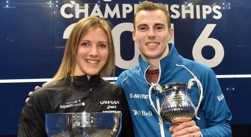 Nick Matthew and Laura Massaro at the British Nationals